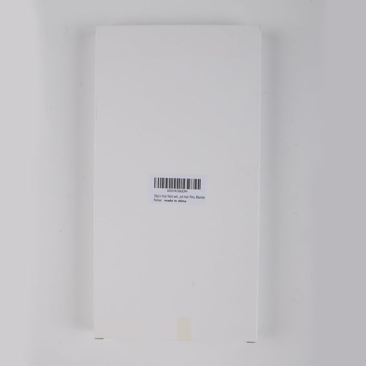 30Pcs Blonde Invisible Hair Nets with 40Pcs Hair Pins & 10Pcs Hair Bands,  Elastic Edge Mesh Hair Nets for Bun in Individual Package, Gold U Shape Bobby Pins for Ballet Dancers Nurse Women