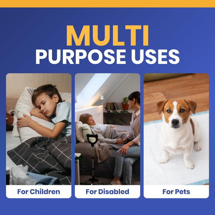 100 X Disposable Incontinence Bed Pads 90 X 60Cm – Highly Absorbent Waterproof Bed Sheets for Adults, Elderly, Children & Babies – Bed Wetting Sheets & Bed Protectors for Mattress, Sofa & Chair