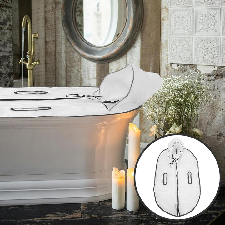 Foldable Bathtub Cover Lid Thickened Plastic Thermal Replacement for Bath Tub Easy-Install Insulated Foldable Shower Tub Lid Multipurpose Warm Retention for Home Spa and Massage