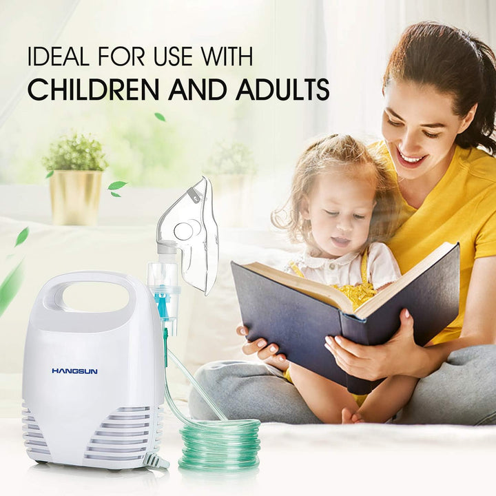 Nebuliser Machine for Adults and Kids Compact Compressor System Vaporizer Mist Steam Inhaler CN560 Portable and Silent for Home Use