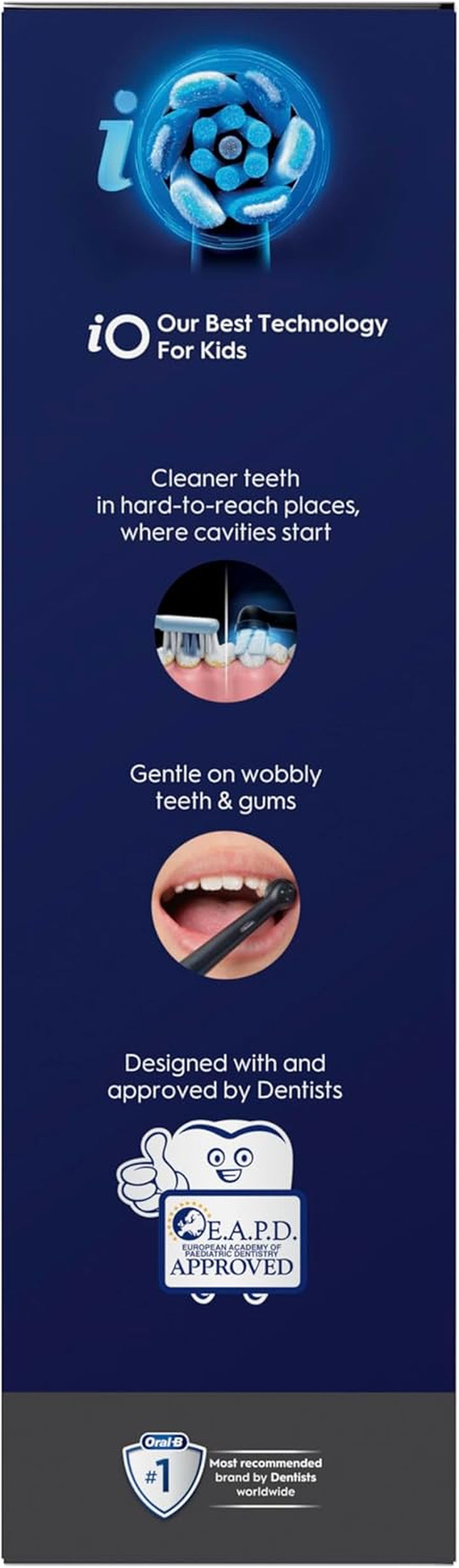 Io Kids Marvel Spiderman Electric Toothbrush, 1 Toothbrush Head, 1 Travel Case, 3 Modes with Kid-Friendly Sensitive Mode, 2-Min Music Timer, for Ages 6+