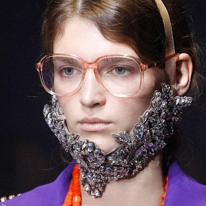 Large Oversized Retro Vintage Classic Clear Transparent Glasses Frame HD Lens Eyewear Glasses