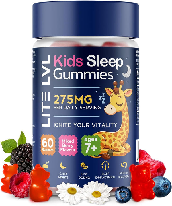 - 60 X Kids Sleep Gummies - Mixed Berry Flavoured Sleep Gummies for Kids