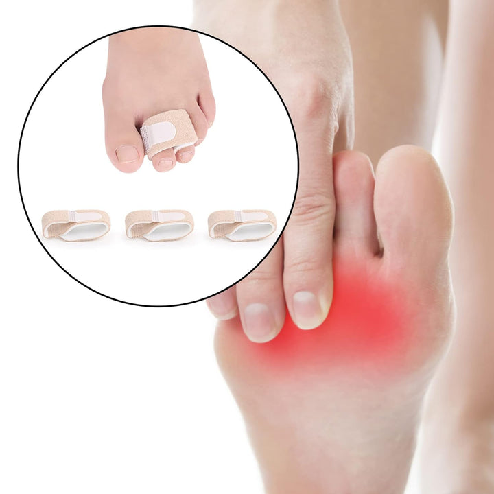 3Pcs Hammer Toe Straightener,Broken Toe Wraps Splint Bandages,Toe Straighteners Reusable,Hammer Toe Splint,Toe Cushioned Bandages for Correcting Hammer Toe,Overlapping Toes,Crooked Toes,Toe Protector