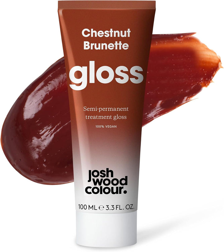 Josh Wood Hair Gloss (Caramel) - Semi-Permanent Gloss Refreshes and Enriches Brown Locks, Adds Warm Caramel Tones - Lasts up to 6 Washes - 100% Vegan - Cream (100Ml)