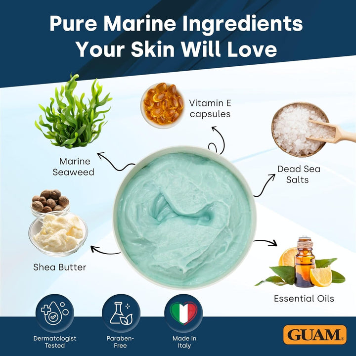 Seaweed anti Cellulite Mud-Based Night Cream for Legs & Thighs with Dead Sea Salt & Vitamin E - Antioxidant Nighttime Body Slimming, Sculpting & Skin Firming Treatment - 500 Ml Cellulite Remover