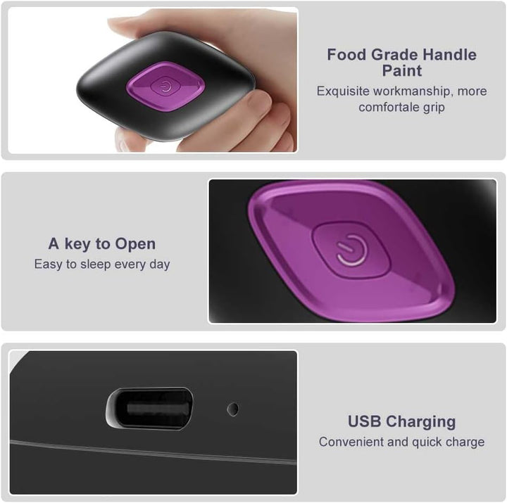 Sleep Aid Device, Sleep Help Anxiety Device USB Charging, Sleeping Instrument Handheld Sleeping Aids Insomnia Relief, Instrument Microcurrent Sleep Aids for Adults Stress Relief(Black)