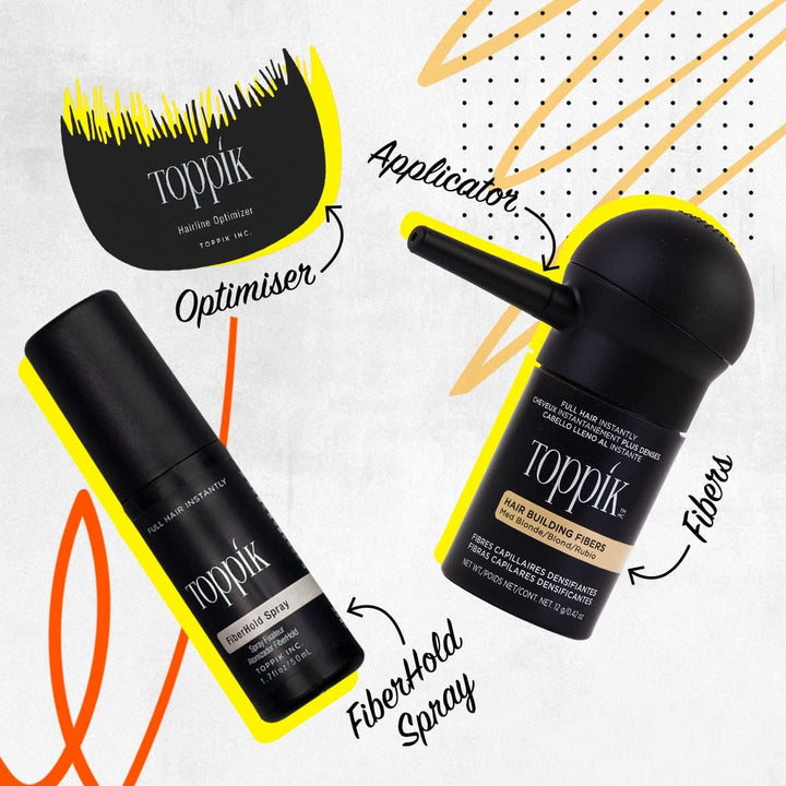 Toppik Hair Building Fibres Powder Brown Keratin-Derived for Naturally Thicker Looking 3G