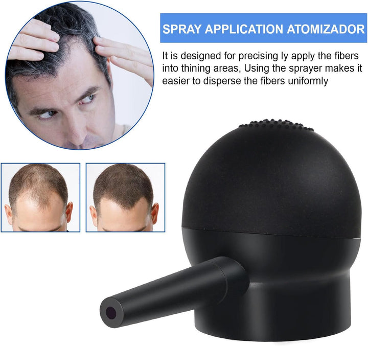 Hair Fiber Applicator Pump Sprayer, Hair Thickening Spray Application Atomizer for Hair Building Fibers Hair Thickening Spray Hair Powder Thickening Tools (Spraying Head)