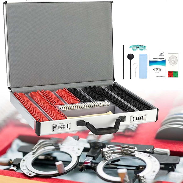Optical Trial Lens Set - 266Pcs Comprehensive Kit for Optometry with Testing Frame and Eye Protection Accessories