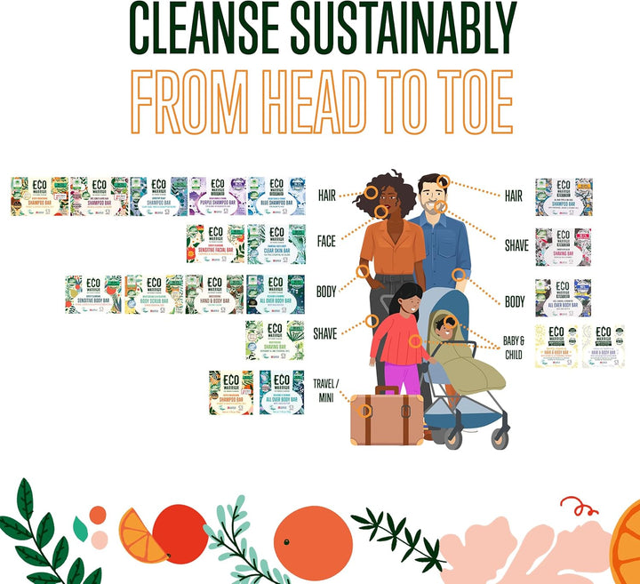 Eco Warrior Men'S Edit All over Body Soap Bar | Vegan, Natural, Cruelty-Free, Eco Friendly | Free from SLS or Parabens | Nourishing Mens Soap with Shea Butter and Essential Oils | Mens Gifts, 100G