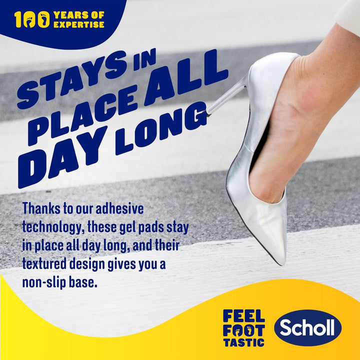 Scholl Party Feet Ball of Foot Gel Cushions with Gelactiv Technology, Non-Slip, Help Prevent Foot Pain - Suitable Most Shoes Including High Heels and Stilettos. Universal Size, 1 Pair of Cushions