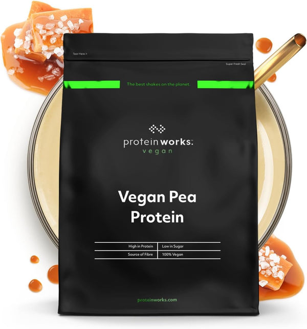 Protein Works - Pea Protein Isolate Protein Powder | 100% Plant-Based & Natural | Gluten Free | No Added Sugar | Salted Caramel | 1 Kg