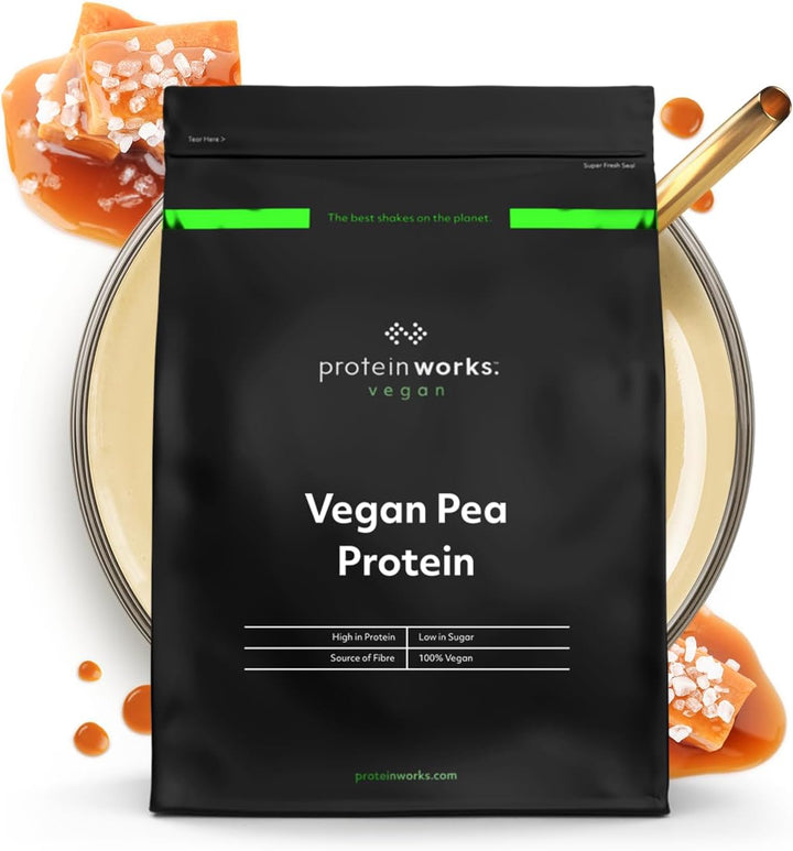 Protein Works - Pea Protein Isolate Protein Powder | 100% Plant-Based & Natural | Gluten Free | No Added Sugar | Salted Caramel | 1 Kg
