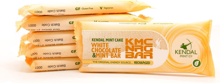 KMC Energy Bars Pocket-Sized, Original Flavour, Kendal Mint Cake Recharged, Vegan, Gluten Free with Essential Electrolytes & Vitamins35G (Original, Pack of 6)