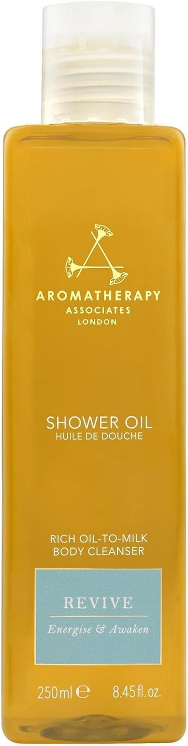 Revive Shower Oil 250 Ml, Energise & Awaken with Our Reviving, Therapeutic Essential Oil Blend of Grapefruit, Rosemary & Juniper Berry. Luxurious Oil-To-Milk Formula