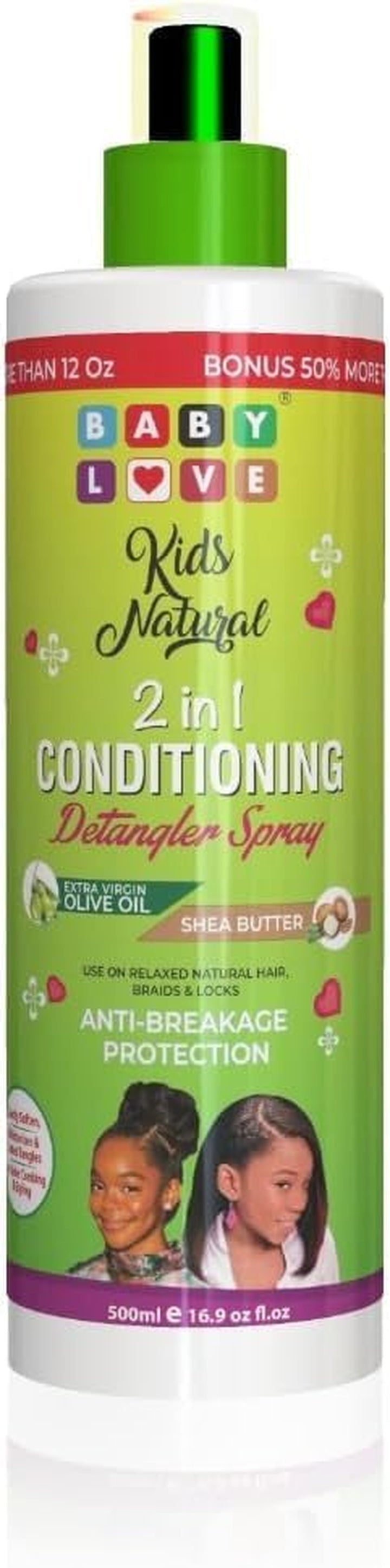 BABY LOVE KIDS NATURAL 2-IN-1 SHEA BUTTER CONDITIONING DETANGLING SPRAY 500ML