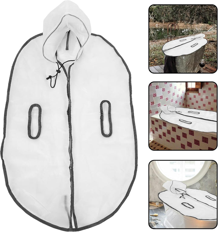 Foldable Tub Lid for Soaking Bucket Insulated Bath Cover with Smooth Surface Easy to Install Plastic Replacement Lid for Home Spa Massage Use