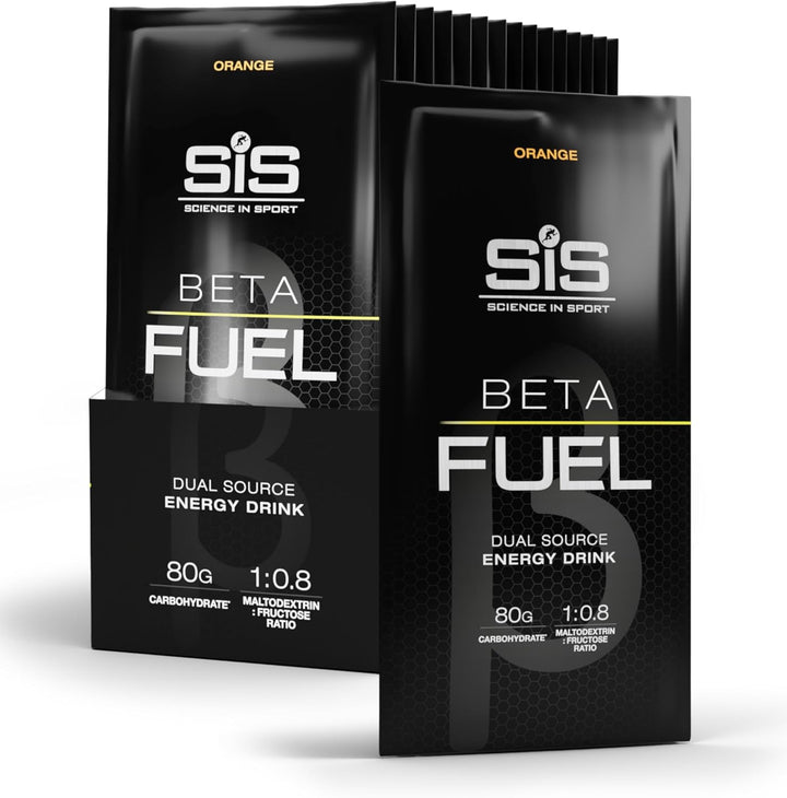 Beta Fuel 80 Dual Source Energy Drink Powder, Orange Flavour Carb Powder, 80G of Carbs per Pack (15 Pack)