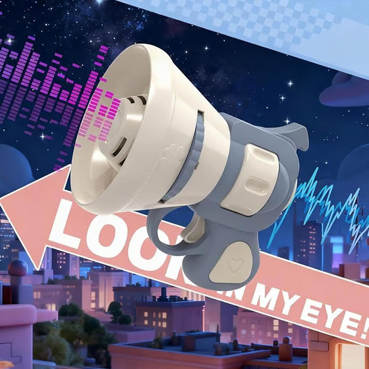 Hilarious Costume Projector &Voice Changer Speaker, Funny Transformation Projector Speaker,Prank Voice Props Can Record Audio, Handheld Bag Charm for Both Adults and Children (Yellow)