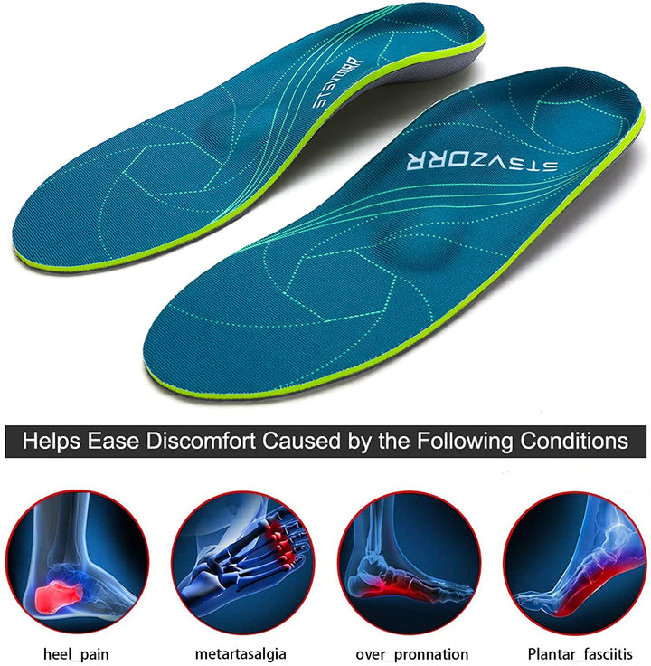 Plantar Fasciitis Arch Support Orthopedic Insoles Relieve Flat Feet Heel Pain Shock Absorption Comfortable Insoles