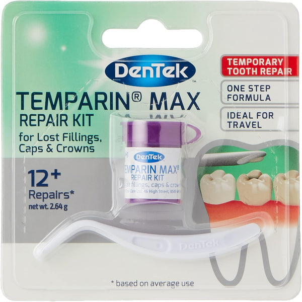 Temparin Max, Home Temporary Dental Repair Kit for Reparing Lost Fillings or Securing Loose Caps, Crowns or Inlays, 12+ Repairs