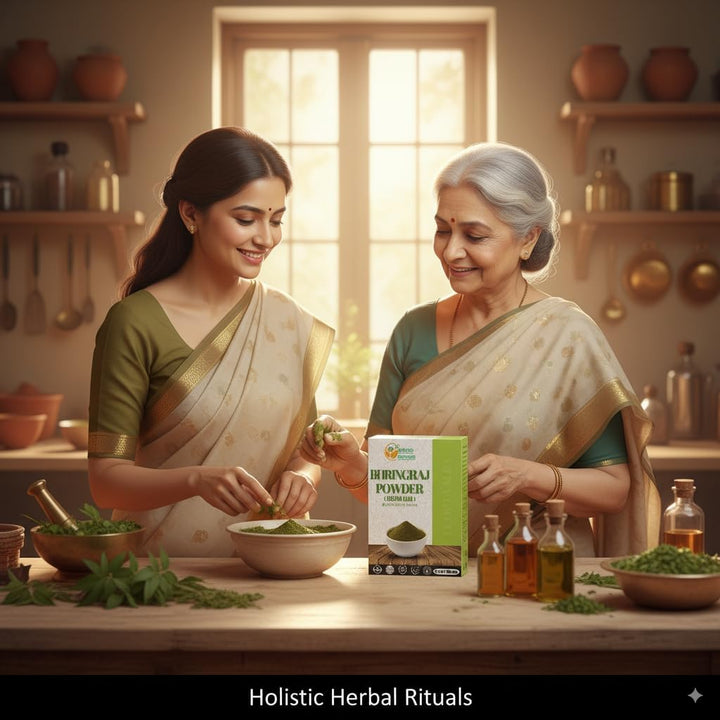 Bhringraj Powder Organic Eclipta Alba False Daisy Karisalankanni Bhringrajasava Powder Nourish Your Hair Naturally for Radiant Locks 5.3 Oz / 150 Gms