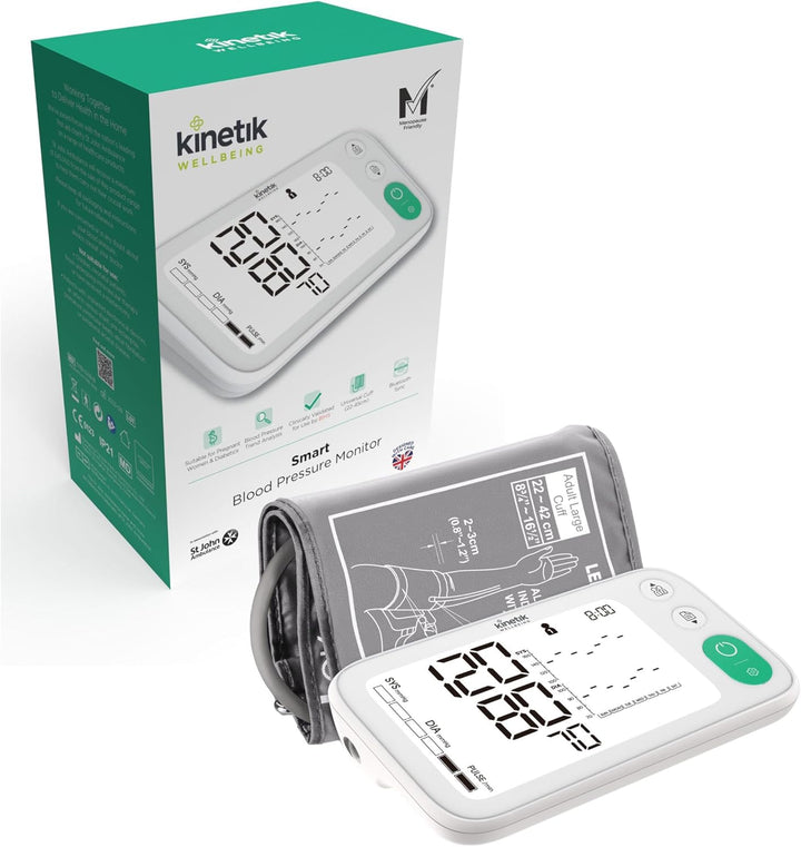 Home Use Blood Pressure Monitor - Used by the NHS - Fully Automatic Upper Arm Blood Pressure Machine with Universal Cuff (22-42Cm), Digital Sphygmomanometer Tester Kit