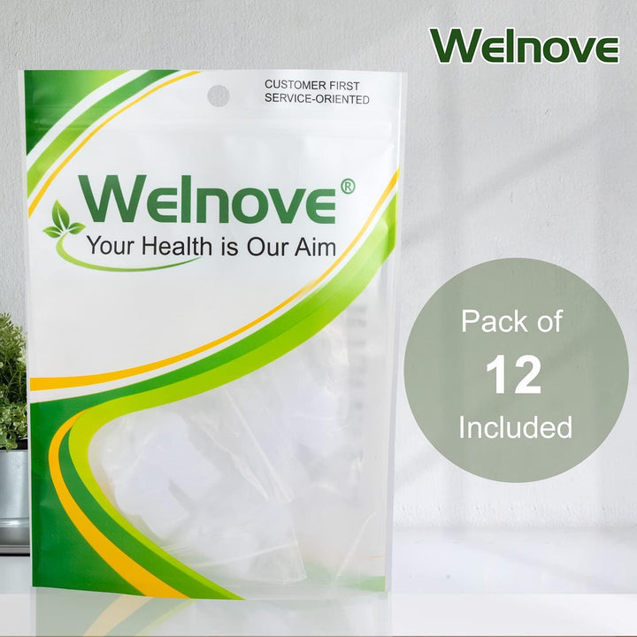 Pack of 12 Bunion Corrector, Toe Separators with 2 Loops, Big Toe Space Suitable for Bunion and Overlap Toe (White)