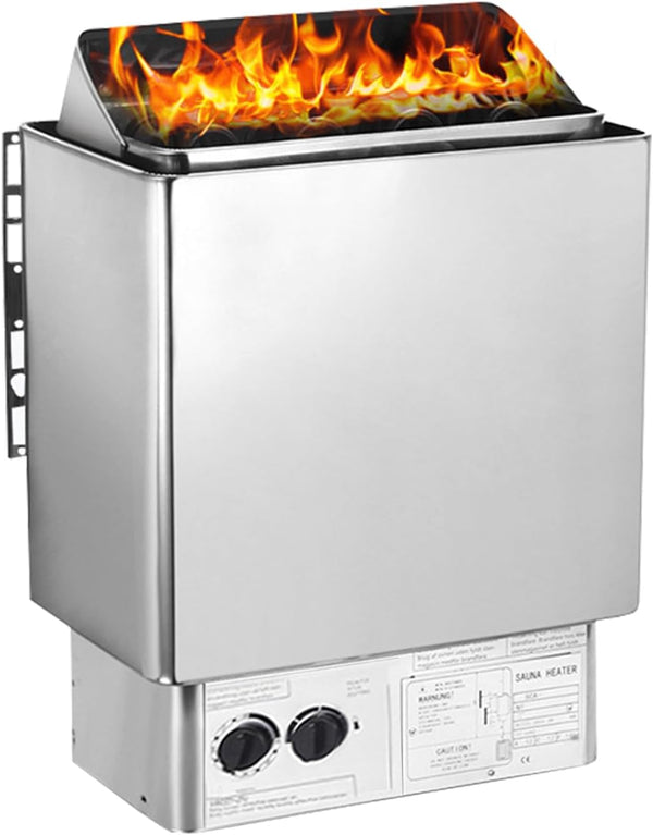 6KW Electric Sauna Heater, Sauna Stove Oven Dry Steam Sauna, with Integrated Internal Control, Personal Commercial for 6M³ Room