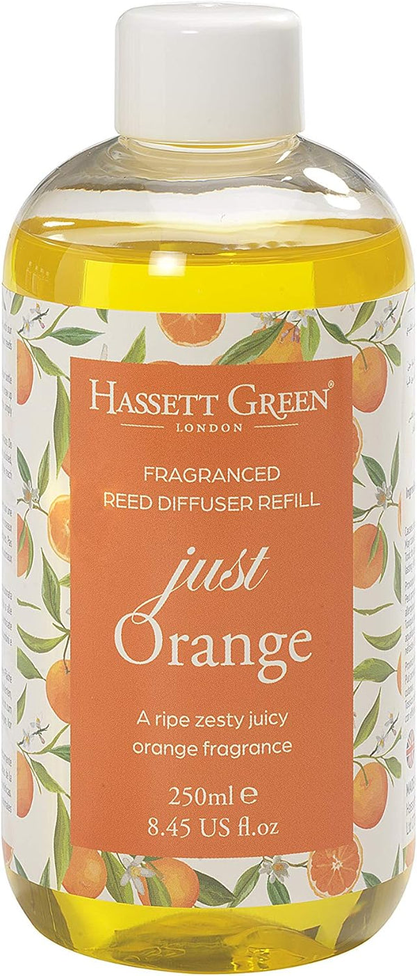 - Just Orange - Fragrance Oil Reed Diffuser Refill - Larger Size 250Ml Bottle