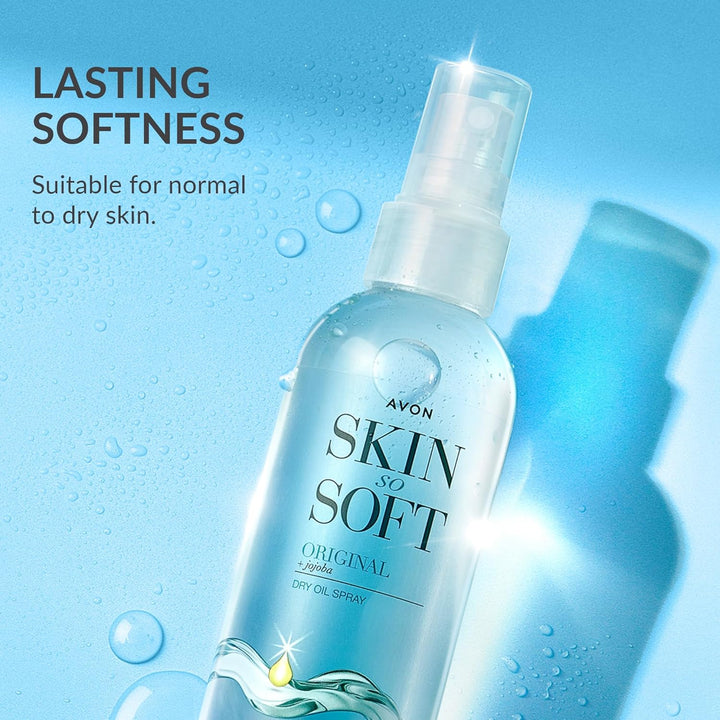 Skin so Soft Dry Oil Spray 250Ml, Locks in Moisture, Formulated with Jojoba Oil and Vitamin E, Quick Dry Formula, Cruelty Free