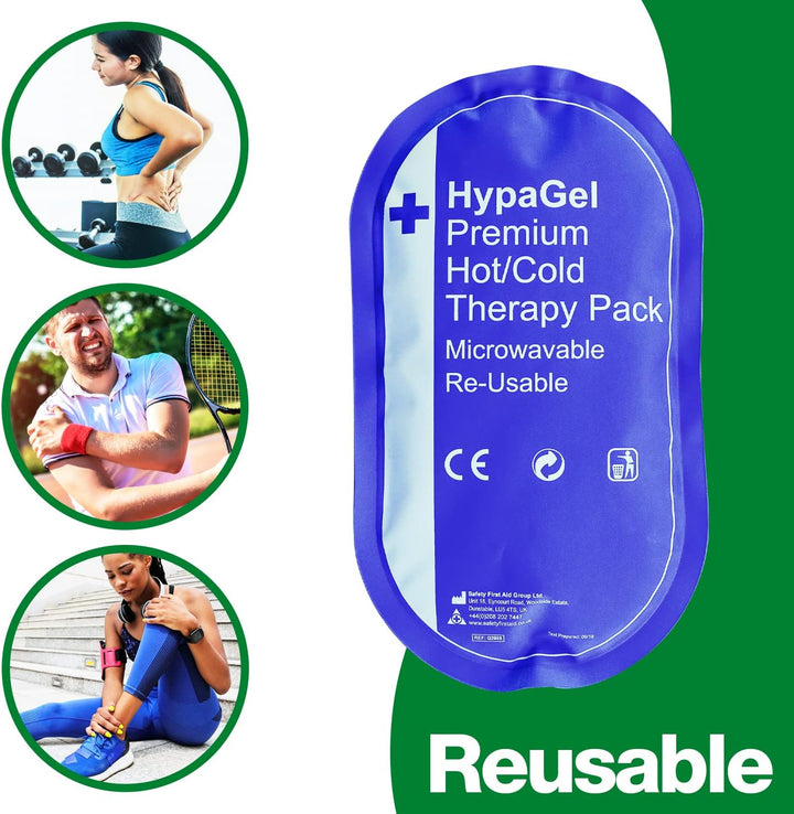 Hypagel Premium Reusable Hot/Cold Therapy Pack, Microwaveable, Freezable Therapy Pack for Sports First Aid, Muscle Strain and Sprain Injuries, Pain Relief