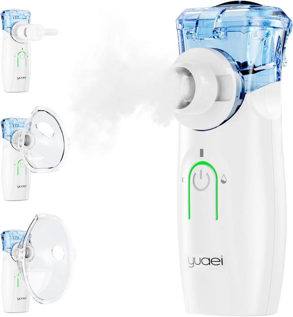 Nebuliser Machine for Adults Inhaler Nebulizer: Portable Nebuliser for Adults - Kids Rechargeable Silent Nebulizer with 2 Masks and 1 Mouthpiece Easy Use Handheld Inhalator for Home Bedroom Travel Use