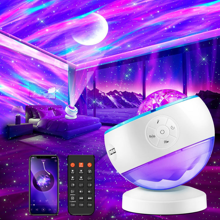 Galaxy Projector Star Projector Gifts for Girls Women, 16 ​Colour Moon Galaxy Light Christmas Gifts, 15 White Noise Machine | Bluetooth Northern Lights, Remote Sensory Lights, Room Decor