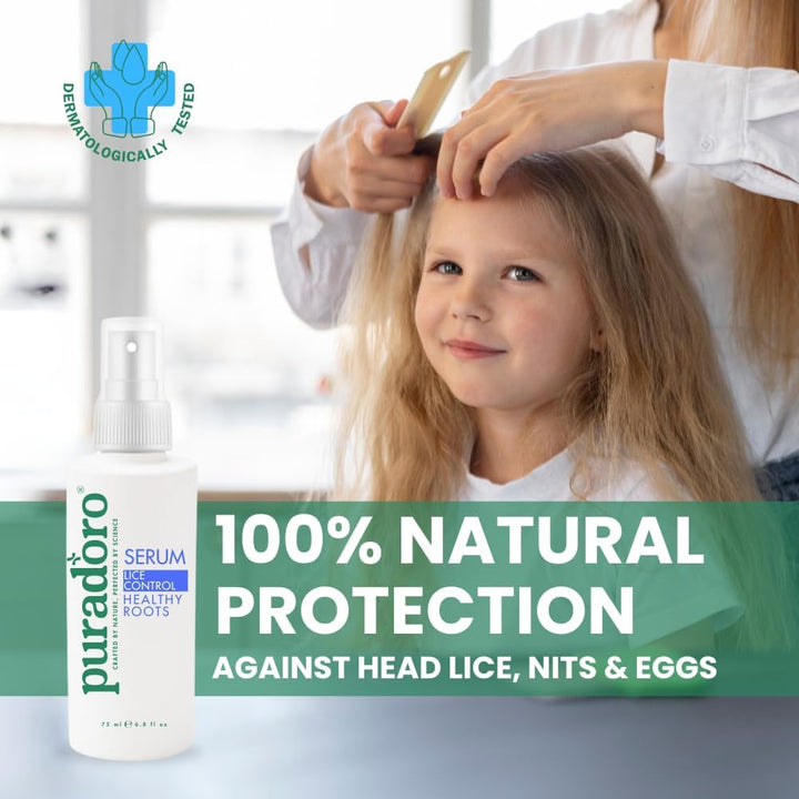 Headlice Treatment – 100% Natural Nit Treatment Lotion Spray Serum, Kills All Head Lice & Eggs W/ Tea Tree & Neem – Strong Defence for Kids & Adults 75 ML