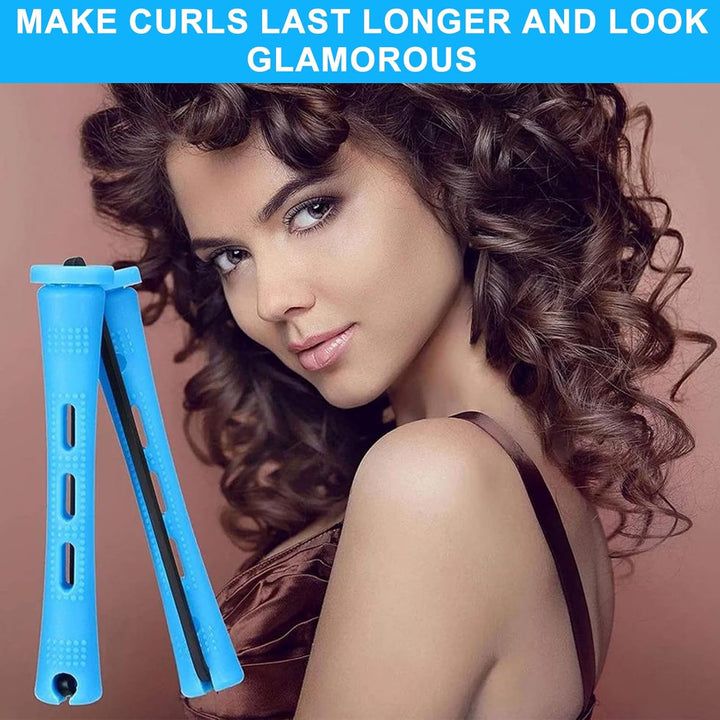 40PCS Perm Kit,Perm Rods,Curling Rods - Pin up Perm Kit - Suitable for Long and Short Hair - for Both Men and Women (Blue)