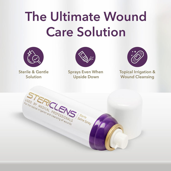 Sterile Saline Spray, Wound Cleansing & Piercing Aftercare Spray - 100Ml