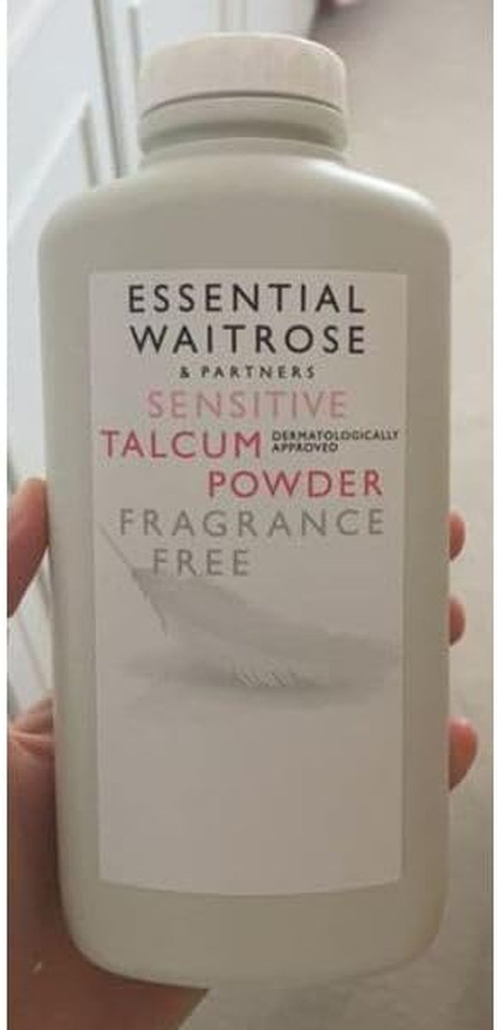 Waitrose Sensitive Talc Powder 250G | Fragrance Free | Talc for Men and Women | Pack of 2