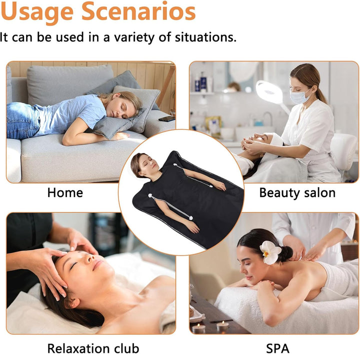 Infrared Sauna Blanket, 180×80Cm Portable Home Sauna Blanket for Deep Heat, with Storage Bag & Handheld Controller, Adjustable 30–75°C, 20-60Min Timer, Waterproof Home Spa for Relaxation