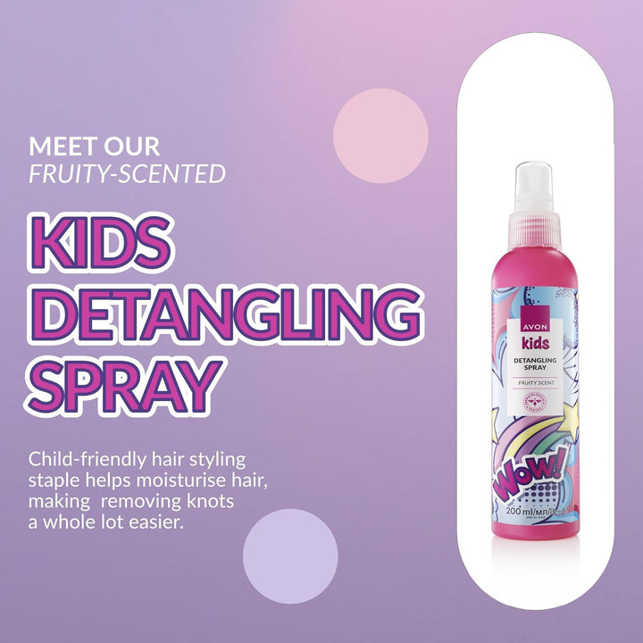 Kids Detangling Spray, Moisturise & Tame Tangles without Tears, Child-Friendly Haircare Essential, Fruity Scent, 200Ml