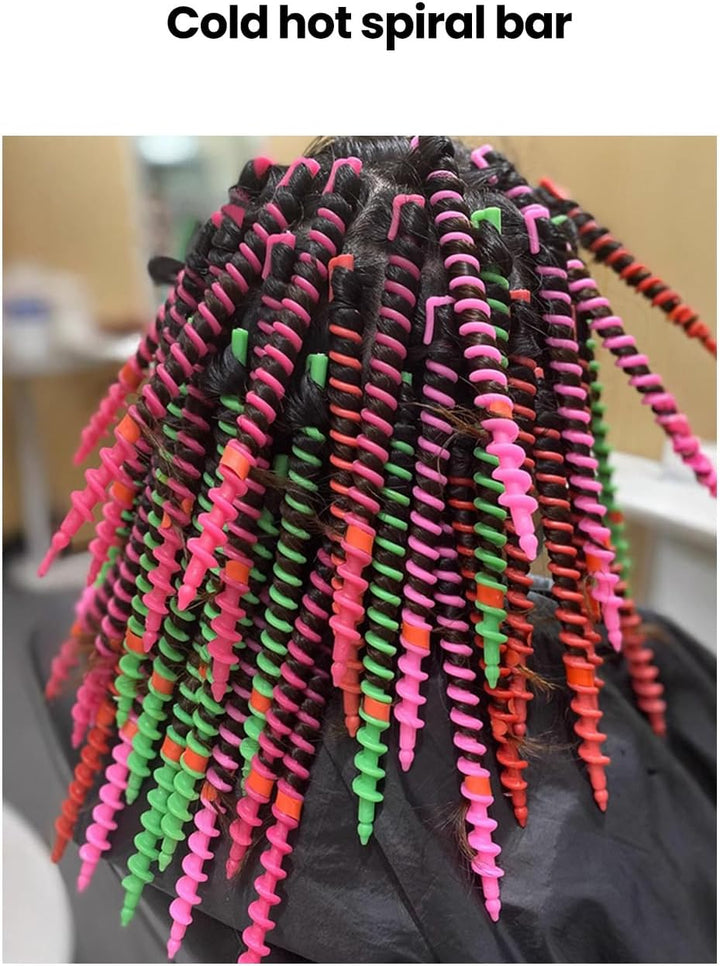 20-Pack Hair Curlers Spiral Perm Rods for Long and Short Hair, 15Cm Spiral Curly Heatless Hair Ties for Women, DIY Hair Styling Rollers for Natural Curls and Waves