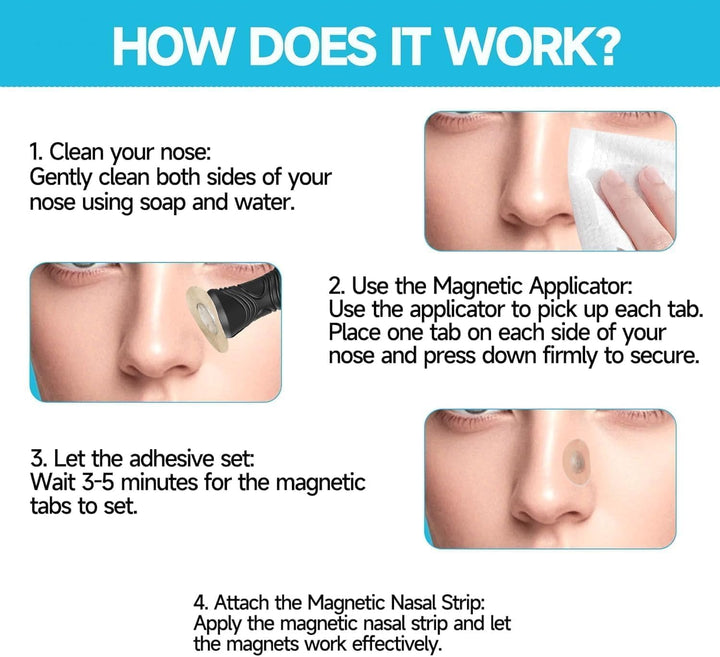 Refill Pack for Magnetic Nose Strip, Breathing Nasal Strip Snoring Aids for Men for Men & Women Improve Sleep Quality, Refill anti Snoring Device Compatible with Magnetic Nasal Strips