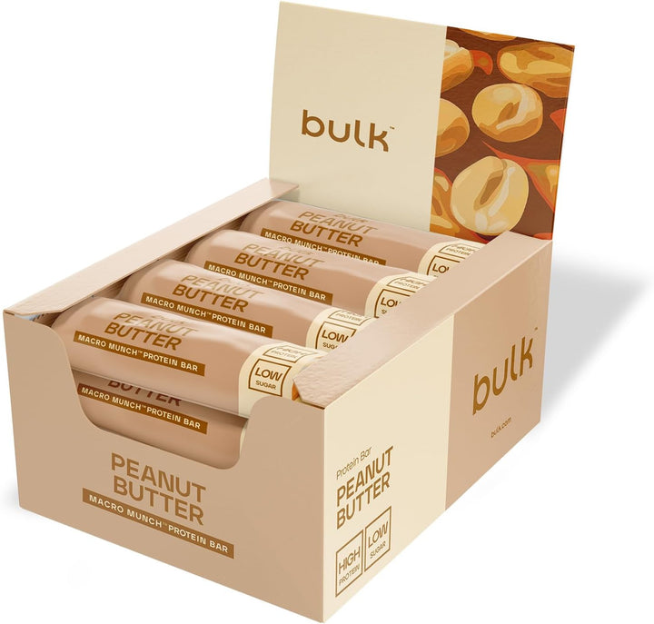 Macro Munch Protein Bar | Salted Caramel Flavour | 12 X 62G | 20G High Protein | Low Sugar | 6.7G Fibre | Soft-Baked Triple Layer | Healthy Snack Bar for Gym | Fitness | On-The-Go | Vegetarian