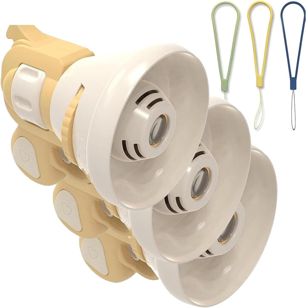 Hilarious Costume Projector & Voice Changer Speaker, Scream Voice Changer, Ghosts Face Voices Changers, Handheld Projector Bag Charm, for Both Adults and Children (Yellow*3)