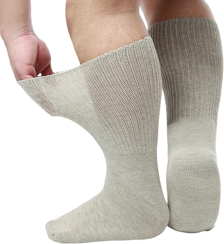 Extra Width Diabetic Socks Men Women Wide Edema Sock for Swollen Feet anti Slip Cast Bariatric Hospital Unisex None Binding Diabetic Hospital with Grip