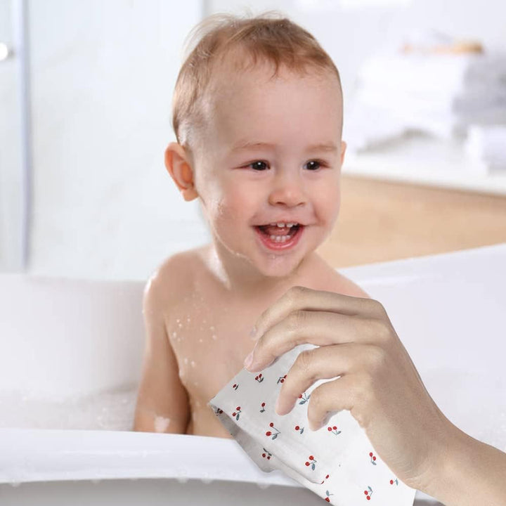 Baby Washcloths Muslin Cloths - Muslin Squares Hanky Soft Reusable Newborn Face Towels 6Pack 100% Cotton 10"X10" 6Layers Baby Wash Cloths for Boys Girls Great Shower Gift