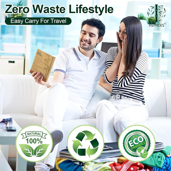 Reusable Makeup Remover Pads - 20 Packs Natural Bamboo Cotton Rounds Eco-Friendly for All Skin Types with Cotton Laundry Bag, White