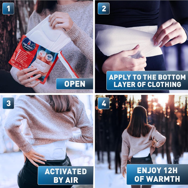 Heat Wraps - 3 Pieces - EXTRA WARM - 12 Hours Pleasant Warmth