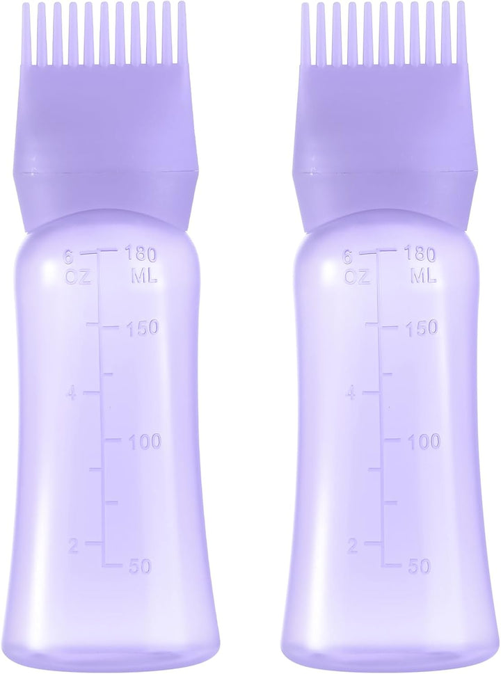 Root Comb Applicator Bottle 180Ml Hair Oil Applicator for Hair Dye, Hair Oiler Comb Bottle with Graduated Scale